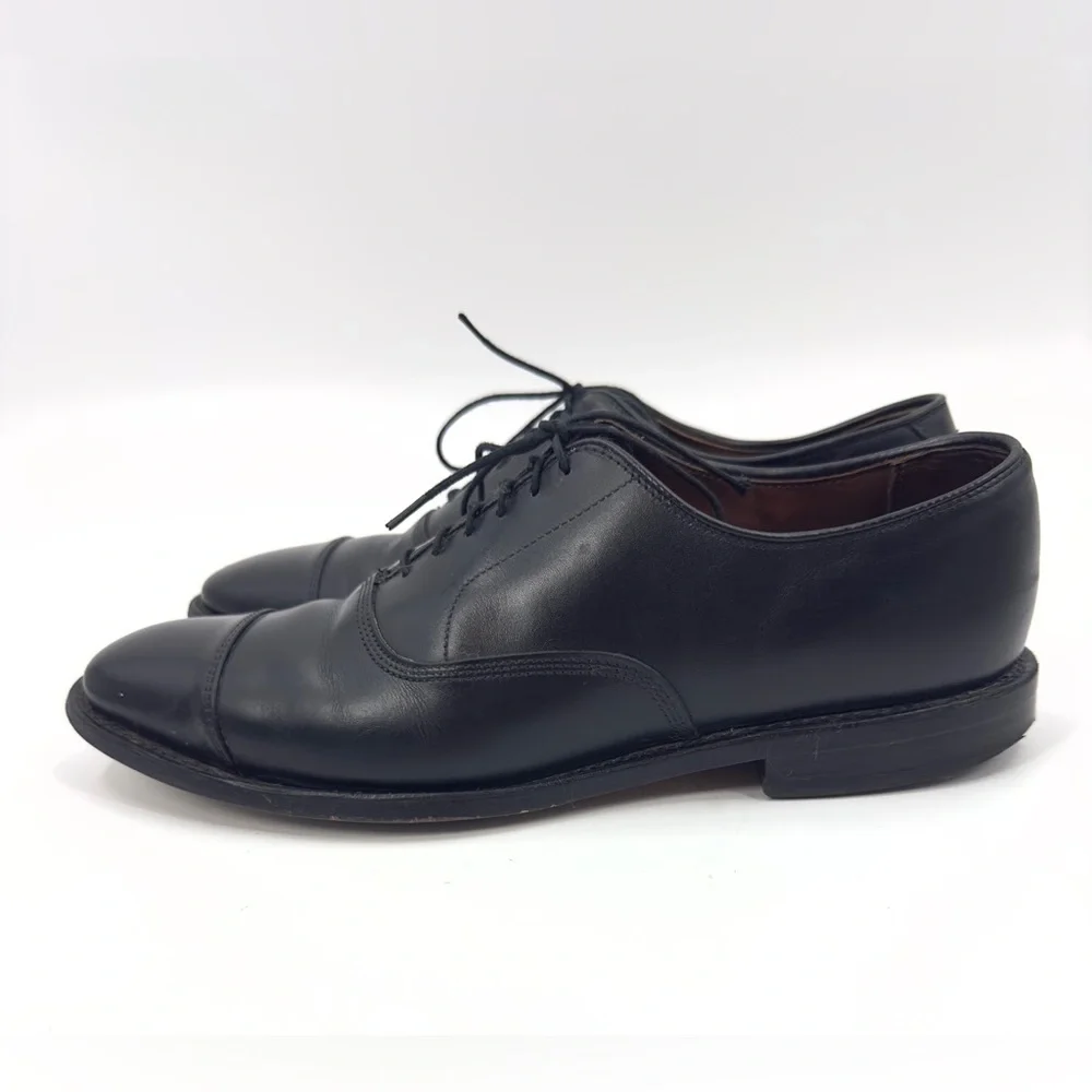 Allen Edmonds Park Avenue Dress Shoes Mens 9B Black Leather Cap Toe Oxford
